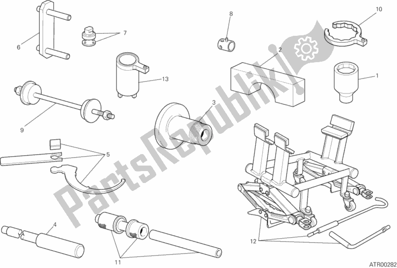 All parts for the 01b - Workshop Service Tools of the Ducati Multistrada 1200 S Touring Brasil 2015